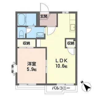 グリーンプラザA棟【2階】の間取り
