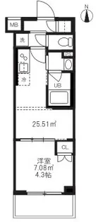 東京都大田区蒲田本町1【マンション】の間取り