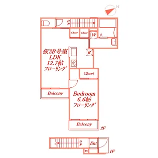 1LDKの間取り画像