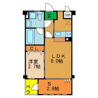 WESTRITZ巽(ウエストリッツ巽)【3階】の間取り