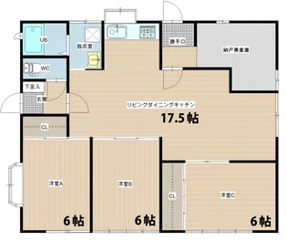 長野県飯田市上郷別府【一戸建】の間取り