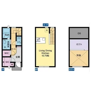 神奈川県厚木市栄町2【一戸建】の間取り