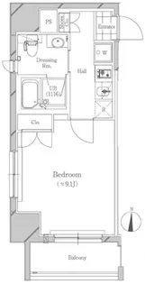 フトゥールス南麻布【10階】の間取り