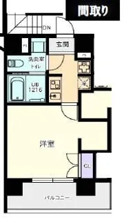 プラティーク日本橋水天宮【3階】の間取り