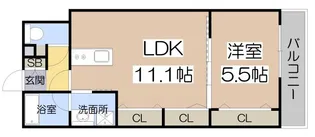 estageo北田辺【5階】の間取り