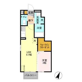 メゾン・ル・ジュネス【1階】の間取り