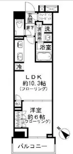 オープンレジデンシア日暮里【9階】の間取り