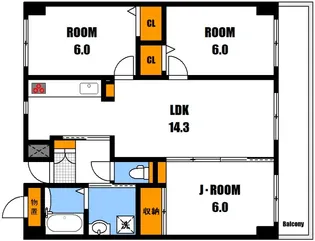 フローレンス戸坂【5階】の間取り