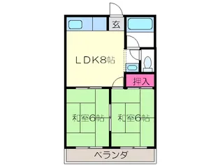 向井コーポ【1階】の間取り