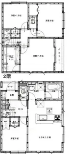 東京都中野区江原町3【一戸建】の間取り