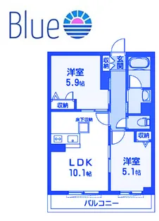 リアン高倉【1階】の間取り