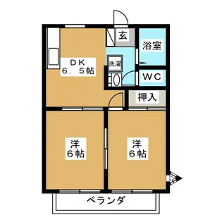 サンハイツミツハシ【2階】の間取り