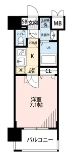 サヴォイ スタジオ スイーツ【6階】の間取り