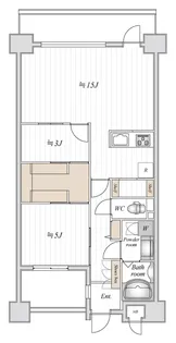 芝公園アパートメント【4階】の間取り