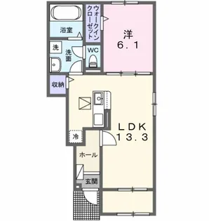 カルム ミー【1階】の間取り
