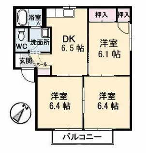 アメニティプラザ早島 A棟【2階】の間取り