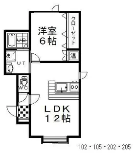 ヴィレッジコートK【2階】の間取り