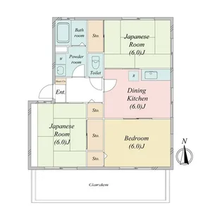 グランドール鞍掛1【1階】の間取り