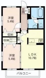 サンハイツ桂台B【2階】の間取り