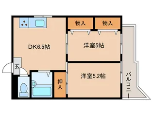 ハイツ須磨【2階】の間取り