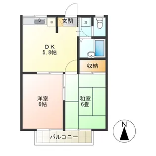 エステートピア【2階】の間取り
