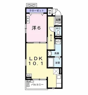 ジュネス【1階】の間取り