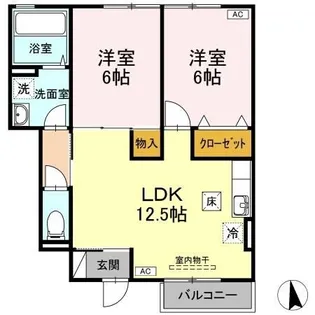 プロムナード’07 A棟【1階】の間取り