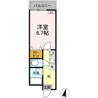 modern palazzo文教東【2階】の間取り