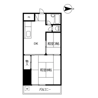 伊勢ハイツIII【3階】の間取り
