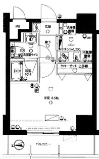 リヴシティ上野入谷グロース【6階】の間取り