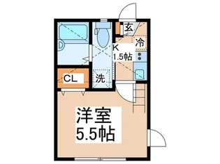 レイディアンス東山田【1階】の間取り
