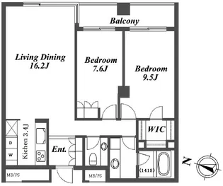 ガーデン碑文谷【2階】の間取り