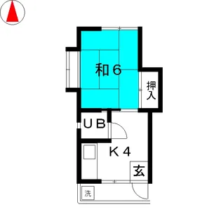 武蔵屋四番館【3階】の間取り