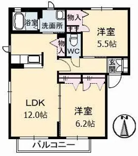 グランドメゾン片島 A棟【1階】の間取り