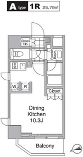 レジディア目黒IV【6階】の間取り