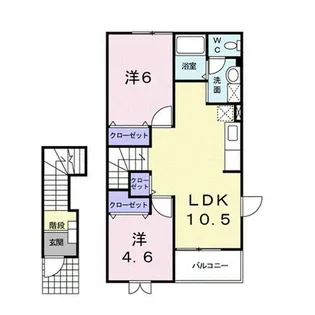 ドミールD【2階】の間取り
