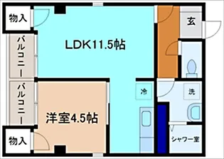 アクエリアス【2階】の間取り