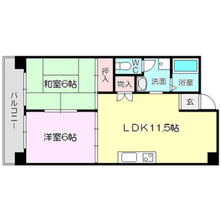 生島リバーサイドマンションB棟【4階】の間取り