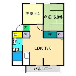 イチゴハイツ I【2階】の間取り