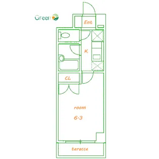 サンブライトいずみ【3階】の間取り