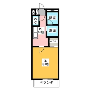 ブランシェ長田【2階】の間取り