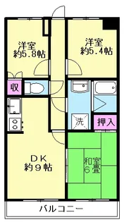 エムケイズワン【2階】の間取り