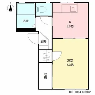 カーサ中の館 C棟【1階】の間取り