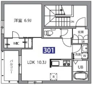 ACORDE東中野【3階】の間取り