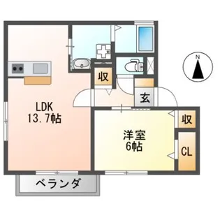 アマービレ恵美坂【2階】の間取り