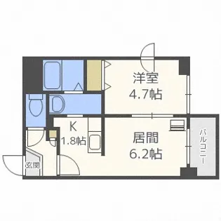 シュクル医大南【2階】の間取り