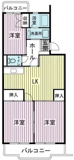 池之端ハイツ【3階】の間取り