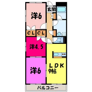 ニューセンチュリーマンションA/B(深谷市上野台)【2階】の間取り