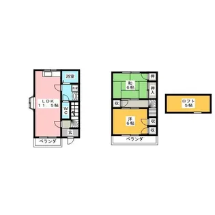 サンロフティII【1階】の間取り