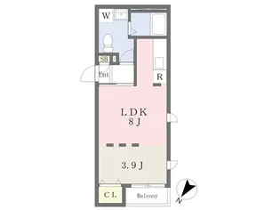 シュルーク薬院白金【3階】の間取り